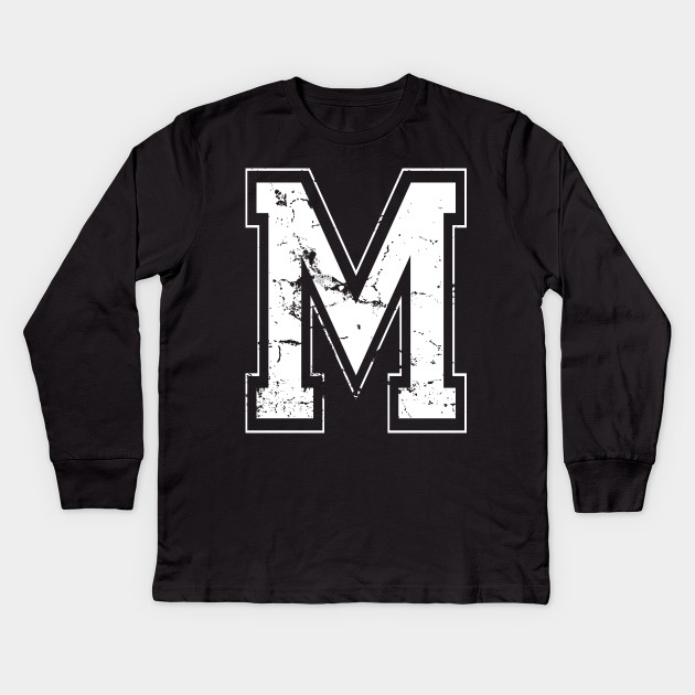 Initial Letter M White Jersey Sports Athletic Player